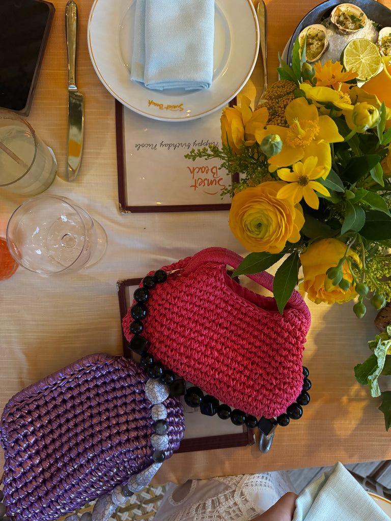 DIXIE SMALL FUCHSIA MACRAME - NAHALL