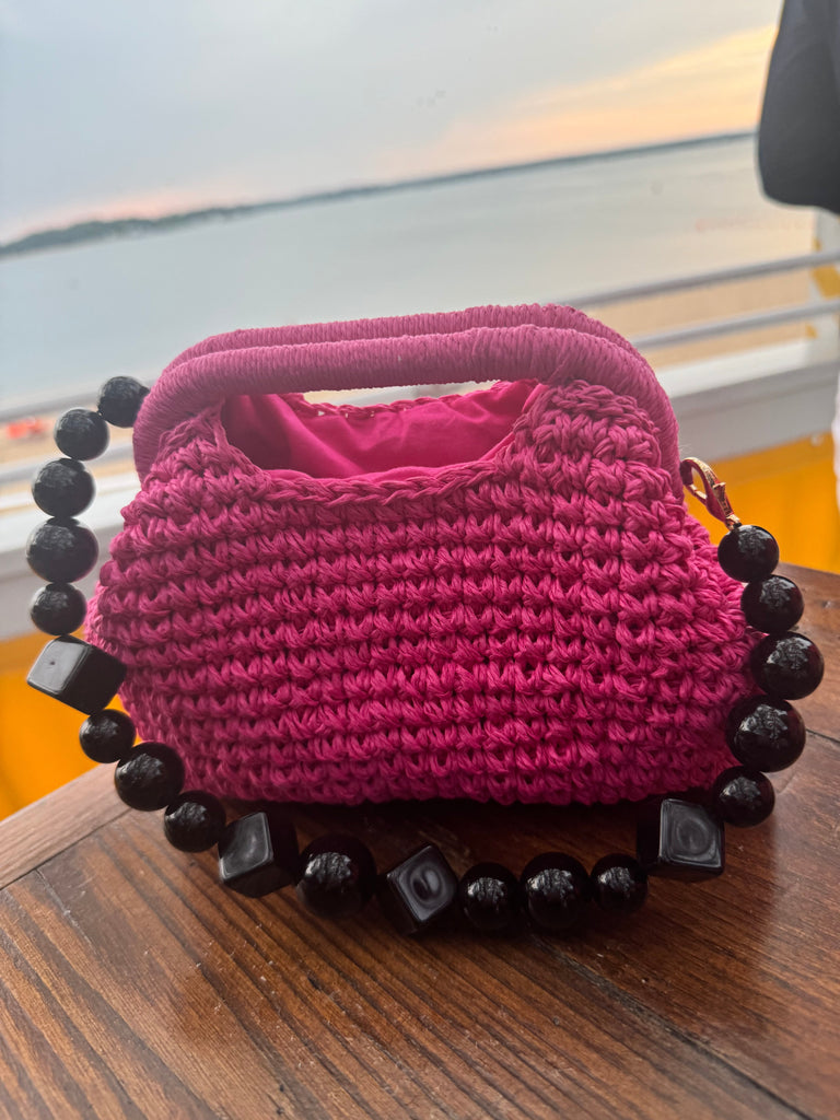 DIXIE SMALL FUCHSIA MACRAME - NAHALL